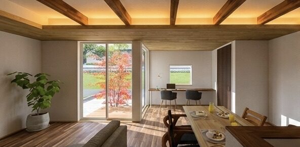 沼津32坪2階建て4人家族の家間接照明