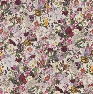 ボタニカル柄のクロス