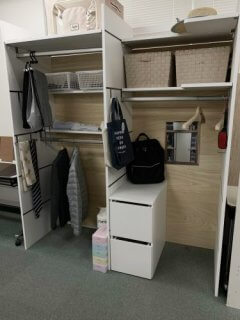 エースホームブースにて、近藤典子先生が提唱する収納ユニットが見れますよ