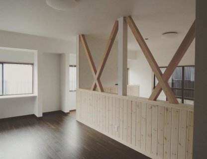 和室と納戸を洋室にリノベーション。 取れない筋交を