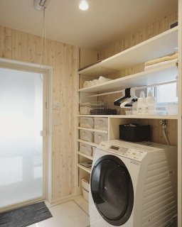 5000を超える人気No1の閲覧数を誇る施工例「機能的な洗面所収納」の紹介