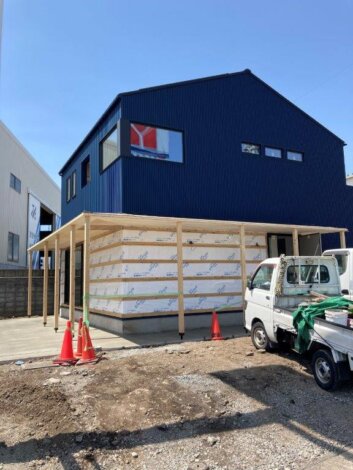 外部の土庇工事について