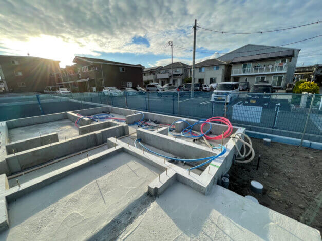 富士市森島分譲地KIABCO新モデルハウス完成まで「基礎工事🏠」