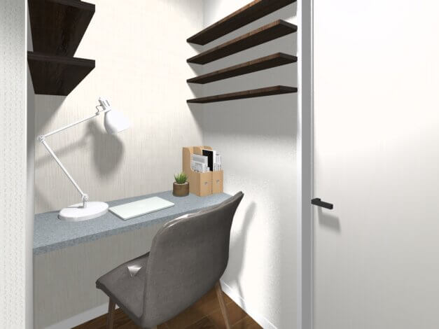 形になっていく書斎