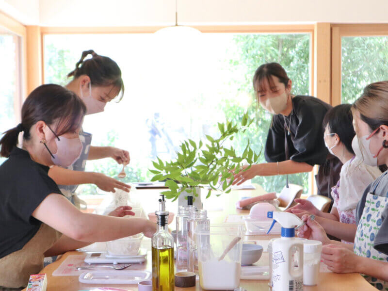 静岡工務店LivingD第一建設モデルハウスパン教室ワークショップ