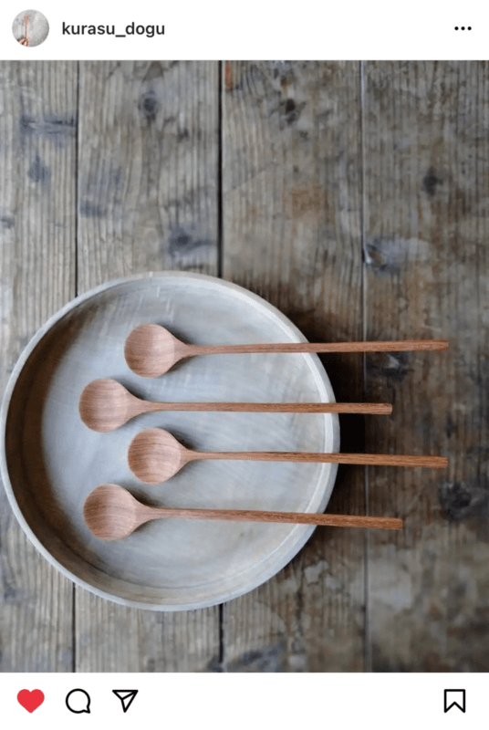 ヤマネミカ木工作家暮らす道具木のカトラリー