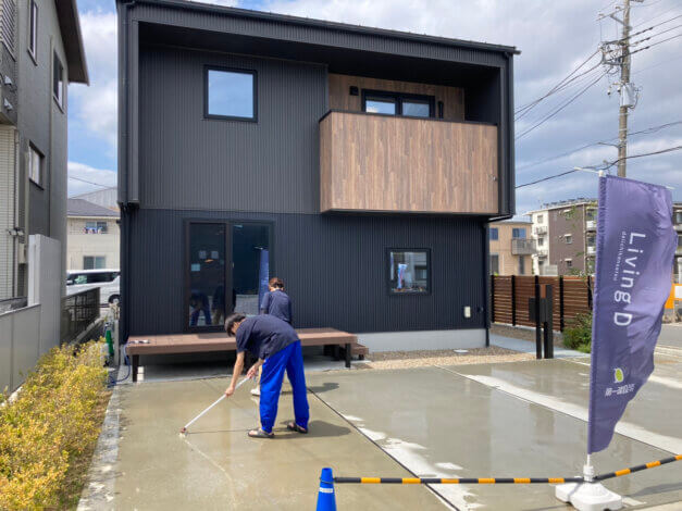 富士市森島KIBACOモデルハウスをきれいにしてきましたー😊