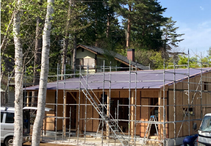 鳴沢村にて高性能規格住宅KIBACO ロフトのある平屋F-S3上棟しました！【富士吉田支店】
