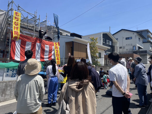 構造体験会1日目🏠｜もちまきイベント in リビングディーガーデン富士見台全３０区画分譲地