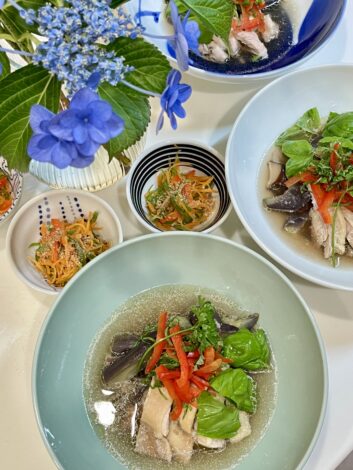設計パパのcooking！　『鶏と茄子の中華蒸し』