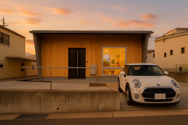 夜の見学会平屋