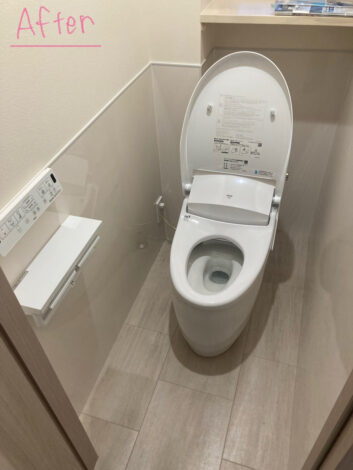 【リフォーム施工紹介58】トイレ交換+その他造作工事｜富士市