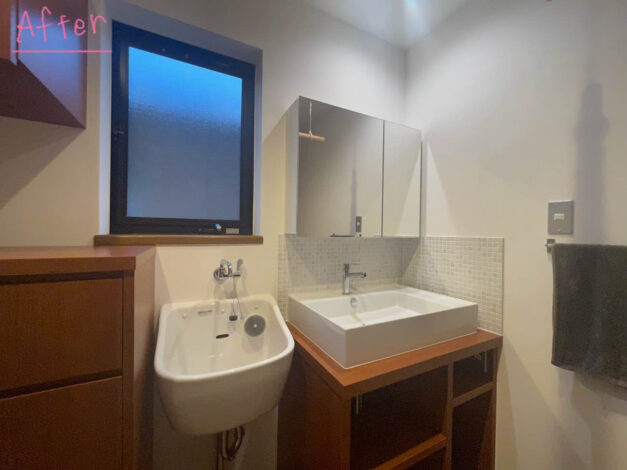 【リフォーム施工紹介65】造作洗面交換工事｜静岡市