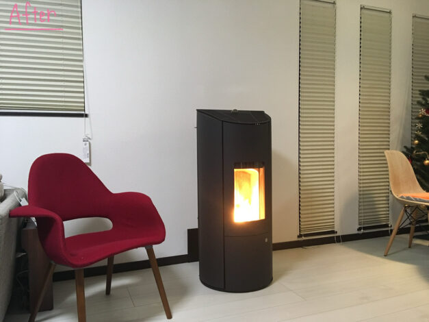 【リフォーム施工紹介70】ペレットストーブ設置工事｜沼津市