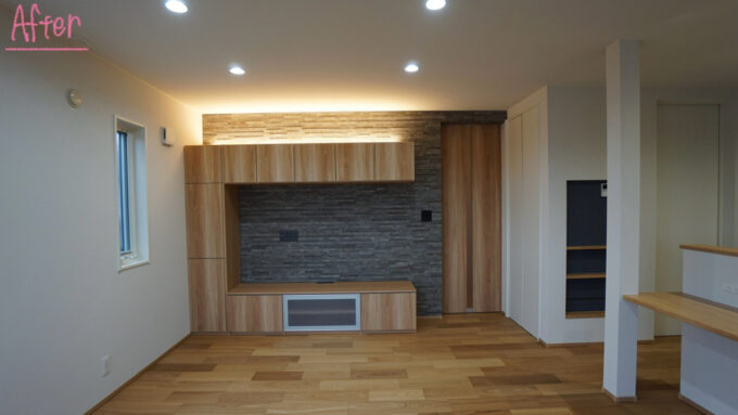 【リフォーム施工紹介106】アクセントタイル施工工事｜富士宮市