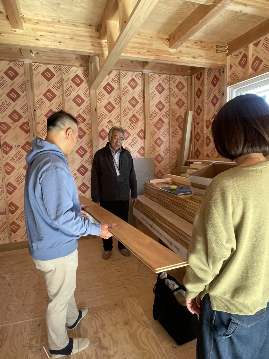 KIBACO02上棟現場で打合せ【藤枝支店】