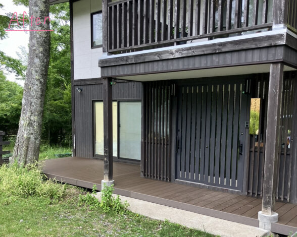 【リフォーム施工紹介159】ウッドデッキ改修工事｜山梨県