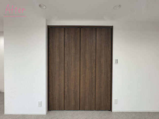 【リフォーム施工紹介162】クローゼット折れ戸交換改修工事｜富士市